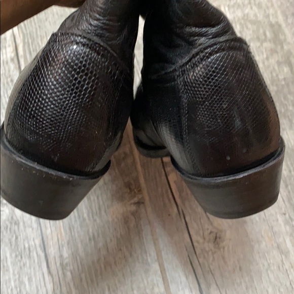 Tony Lama Black Lizard Boots 8 B - Picture 3 of 12